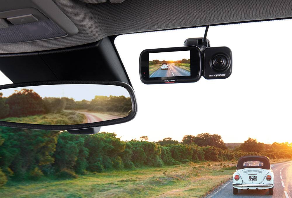 Dash cam in car
