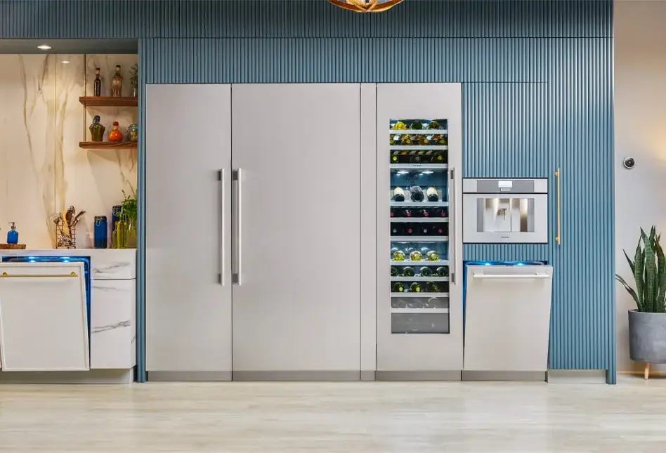 Built-in appliances in kitchen