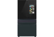 Charcoal glass refrigerator with touchscreen panel
