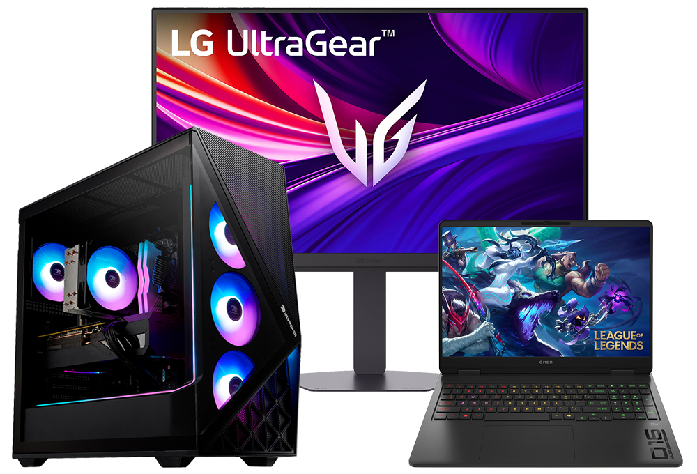 Gaming monitor and gaming PCs