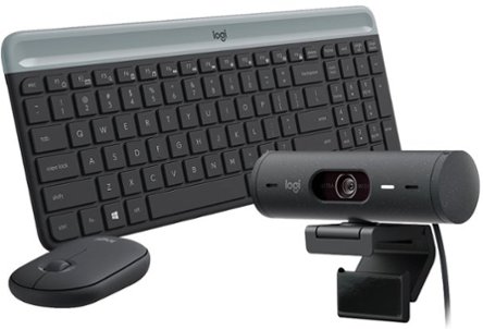 Webcam, keyboard, mouse