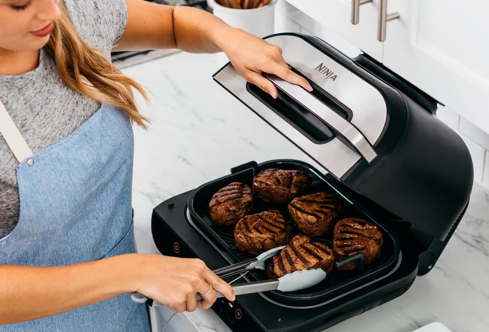Indoor grill on counter