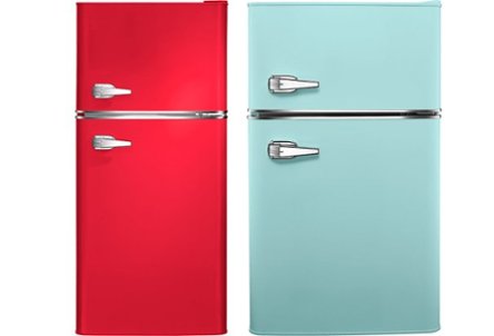 Red refrigerator, mint refrigerator 