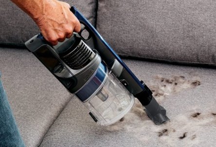 All-in-one floor washer in kitchen, handheld pet vacuum on couch