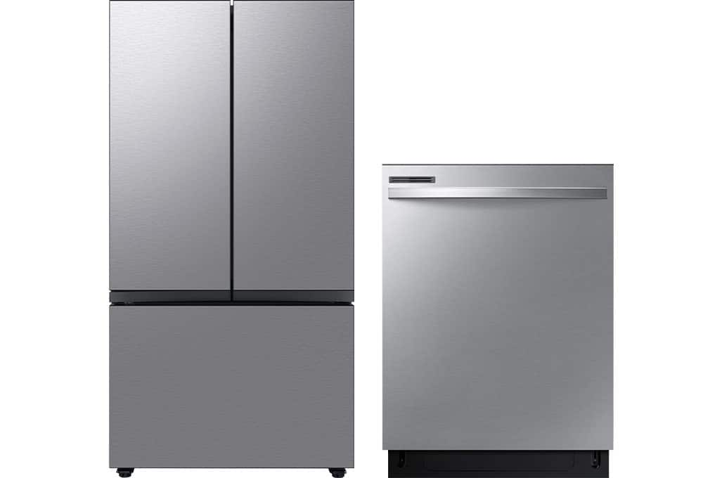 Top-control dishwasher, French door refrigerator