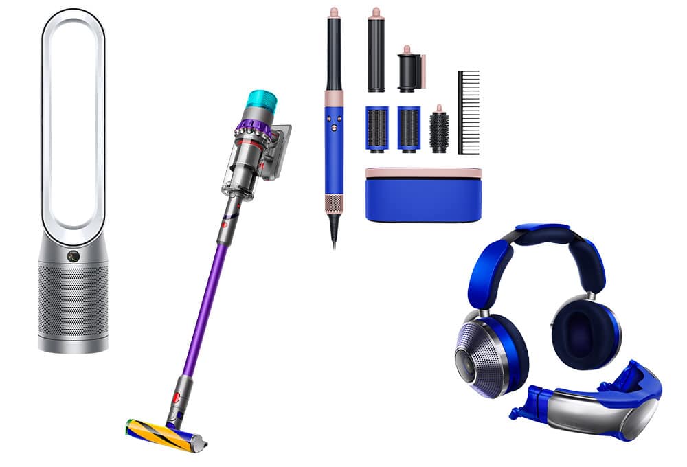 Air purifier, stick vacuum, hair styler, air purifying headphones
