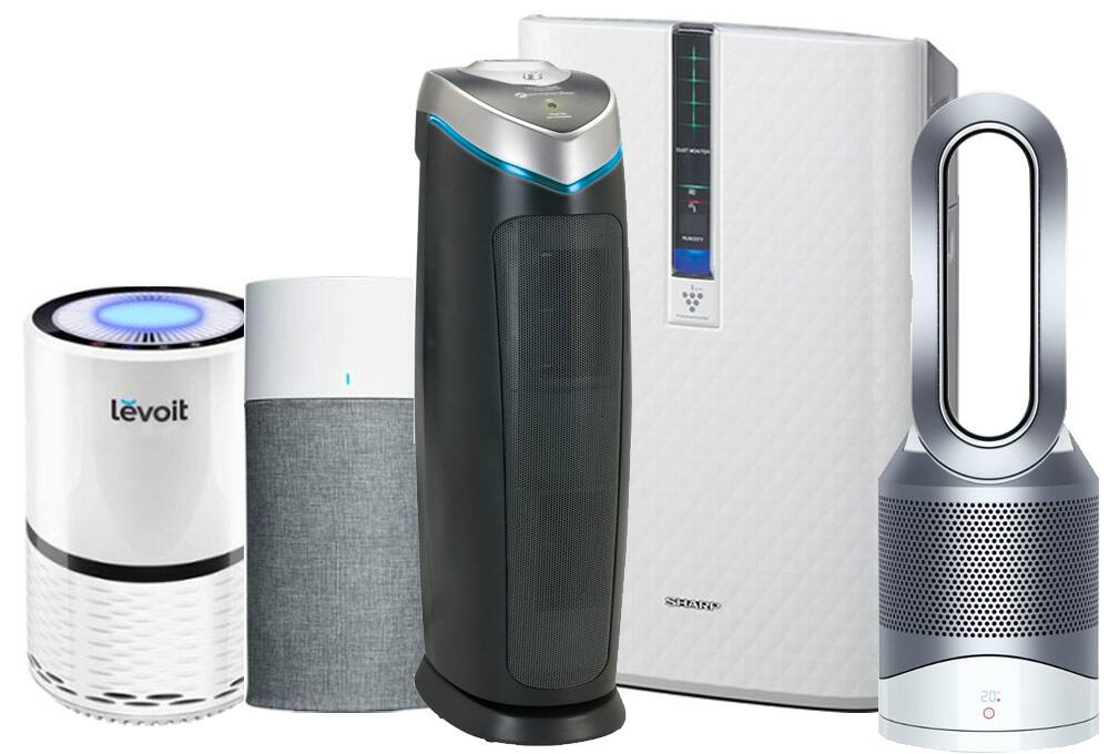 White humidifiers, black humidifier, silver humidifier