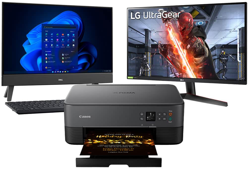 Printer, monitor, all-in-one PC