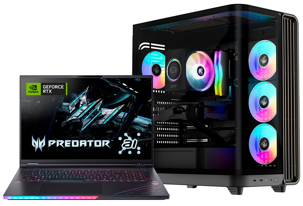 Gaming laptop, gaming desktop