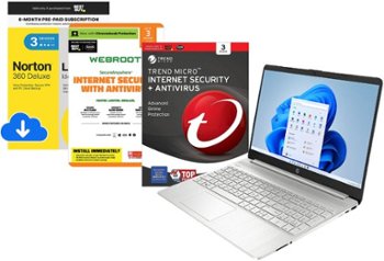 Internet security software, laptop