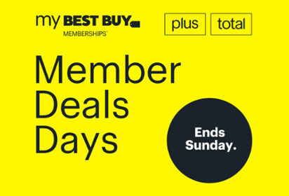 My Best Buy Membership Member Deals Days Ends Sunday.