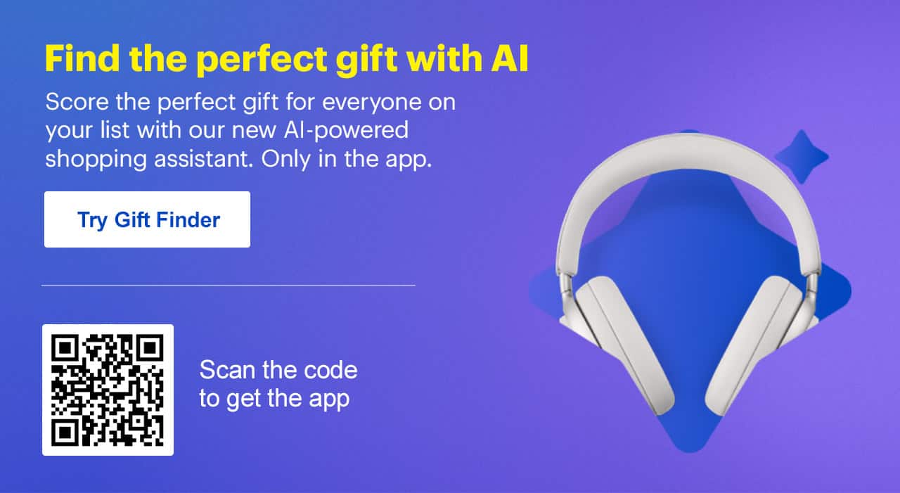 Find the perfect gift with AI. Score the perfect gift for everyone on your list with our new AI-powered Gift Finder. Only in the app. Scan the code to get the app. Try Gift Finder.