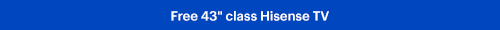 Free 43 class Hisense TV