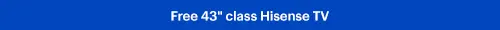 Free 43 class Hisense TV