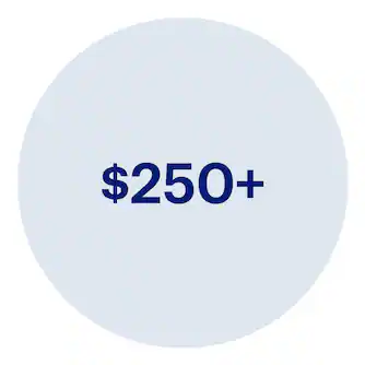 $250+
