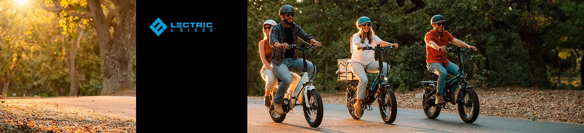 People riding electric bikes