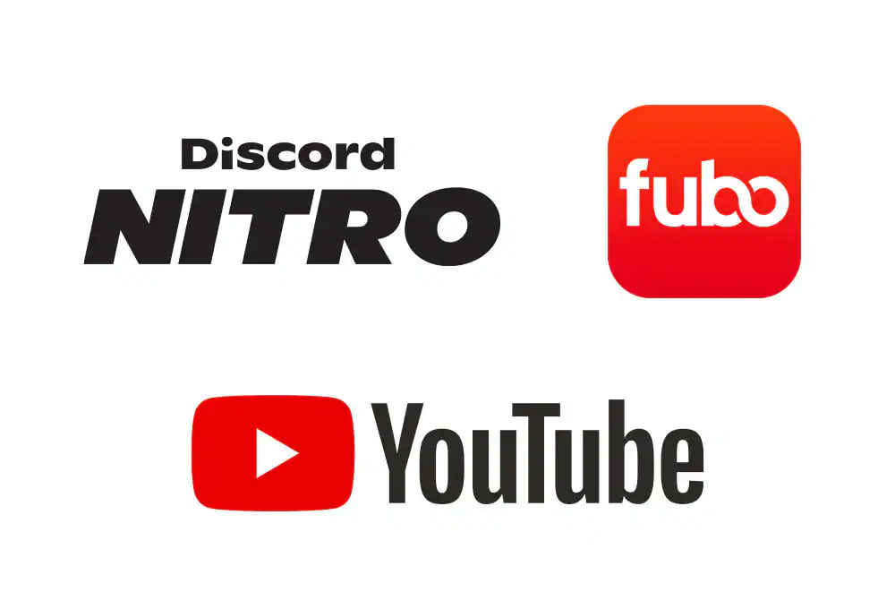 discord nitro. Fubo. Youtube.