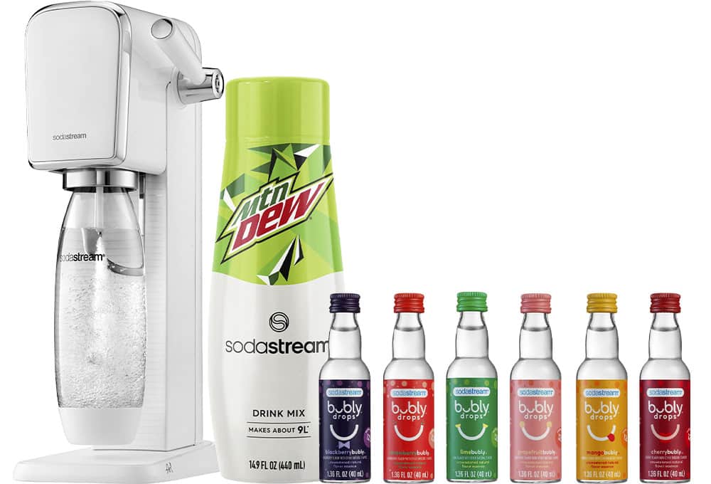 Sparkling water machine, drink mixes