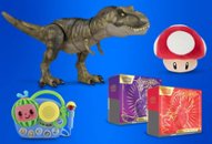 Plush toy, toy dinosaur, kid's singalong radio, trading cards