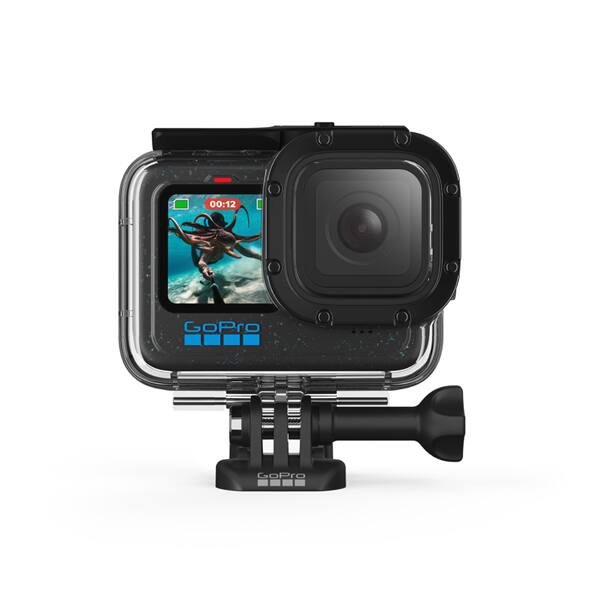 Camera in protective shell