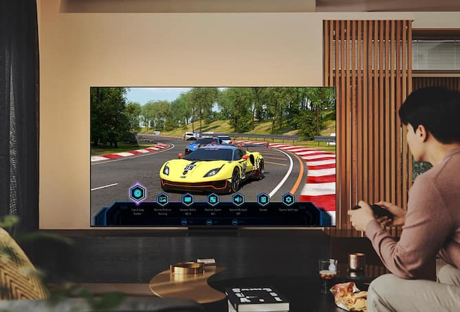 Man playing a video game