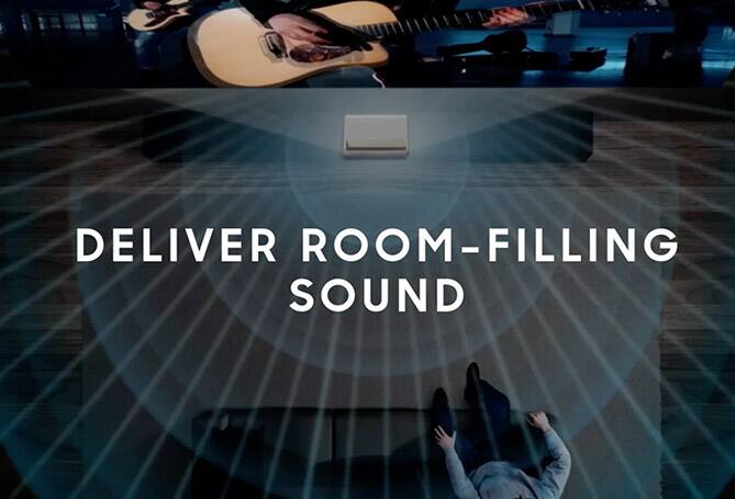 Deliver room-filling sound.