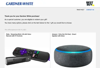 Gardner-White website screen shot