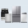 Range, washer, dryer, refrigerator