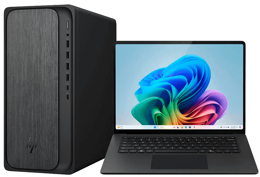 Laptop and desktop PCs