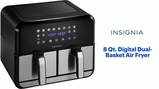 Best Buy: Insignia™ 8 Qt. Digital Dual-Basket Air Fryer Black NS
