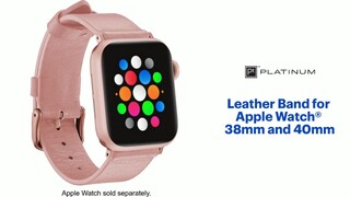 Best Buy: Platinum™ Leather Band for Apple Watch 38mm, 40mm, 41mm and Apple  Watch Series 8 41mm Pink PT-AWB40PKL
