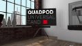 OFA Quadpod Universal TV Stand product overview video video 1 minutes 12 seconds