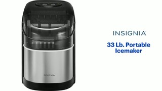 Best Buy: Insignia™ 33-Lb. Portable Ice Maker Stainless Steel NS-IMP33SS9