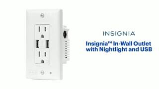 Wall Outlet with USB Ports LED Night Lights Automatic On/Off