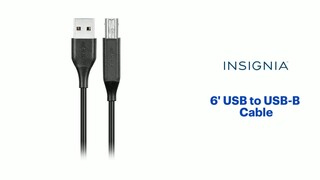 Insignia™ 6' USB to Mini-B Charge-and-Sync Printer Cable Black NS-PC2AMU6 -  Best Buy