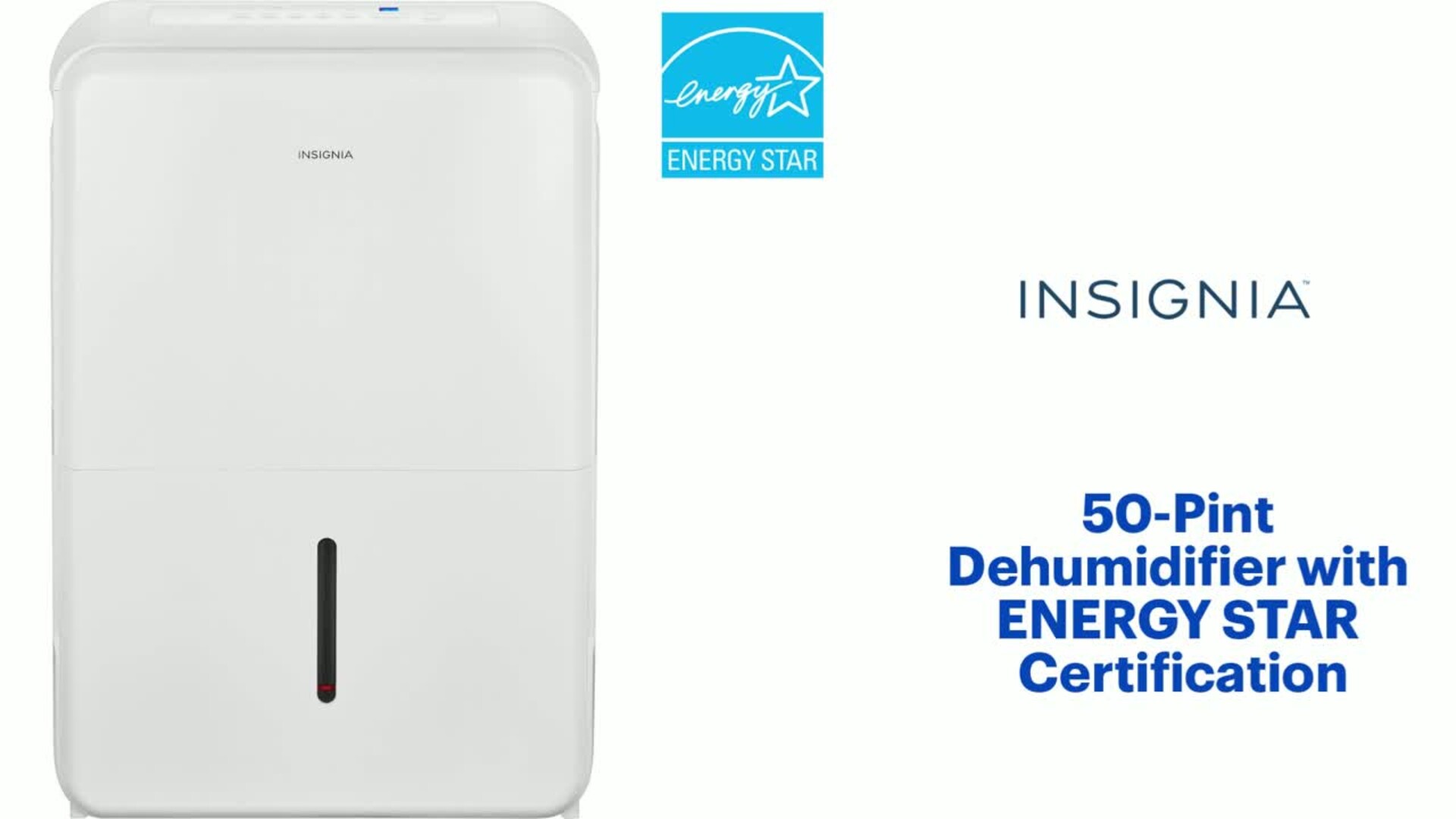 Insignia™ 50 Pint Dehumidifier With Energy Star Certification White Ns Dh50wh1 Best Buy 2687