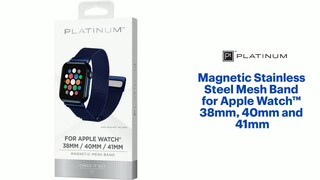 Platinum™ Magnetic Stainless Steel Mesh Band for Apple  - Best Buy