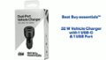 Best Buy essentials™ - 32 W Vehicle Charger with 1 USB-C & 1 USB Port - Black Features video 0 minutes 45 seconds