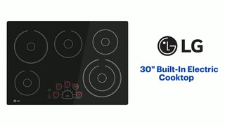 LG 30 BLACK RADIANT ELECTRIC SMOOTHTOP COOKTOP WITH SMOOTHTOUCH CONTROLS LCE3010SB 