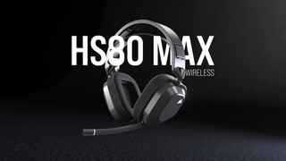 Casque PC Corsair HS80 MAX WIRELESS, gris acier - Casque sans fil Corsair  HS80 MAX Wireless