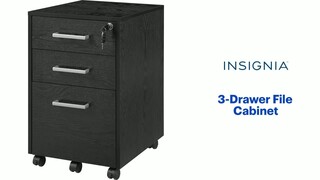 Insignia™ 3-Drawer File Cabinet Black NS-FCBK3 - Best Buy