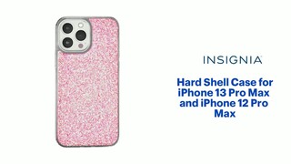 Insignia™ Hard Shell Case for iPhone 13 Gradient Rose Gold Glitter
