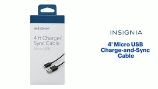 4' Micro USB Cable Insignia™ Black TEST ITEM 7- Do Not Order 