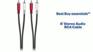 Insignia™ 6' 3.5 mm to Stereo Audio RCA Cable Black NS-POY35062 - Best Buy
