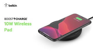 Belkin BoostCharge 10W Fast Wireless Charging Stand with QC 3.0 Charger -  Black 