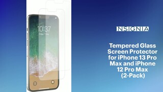 New Insignia Ns-Max13Lgls2 Tempered Glass Screen Protector for iPhone 13 Pro Max and iPhone 12 Pro Max (2-Pack)