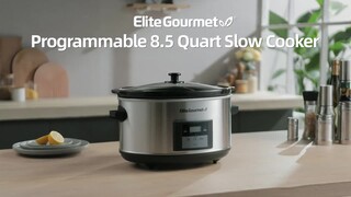 Elite Platinum Platinum 8.5 Qt. Stainless Steel Slow Cooker with