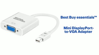Best Buy essentials™ Mini DisplayPort-to-VGA Adapter White BE