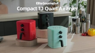  Elite Gourmet EAF-0201BL Personal Compact Space Saving Electric  Hot Air Fryer Oil-Less Healthy Cooker, Timer & Temperature Controls, 1000W,  2.1 Quart, Mint : Home & Kitchen