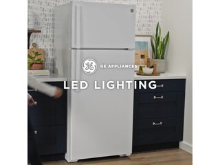 GE Garage-ready 21.9-cu ft Top-Freezer Refrigerator (Stainless